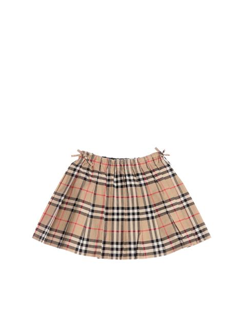 white burberry skirt|burberry vintage check pleated skirt.